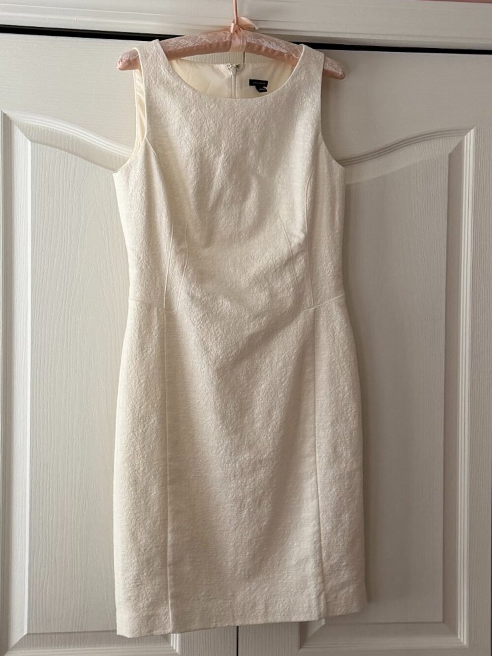 Ann Taylor White Textured Dress